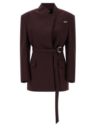 Пиджак, костюм THE ATTICO Maxi shoulder strap blazer