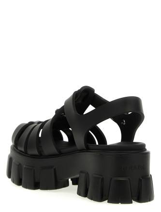 Босоножки на среднем каблуке PRADA 'Cage monolith' (1X853MFDD553LKKF0002) #