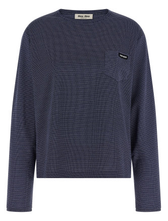 Футболка MIU Jacquard jersey t-shirt
