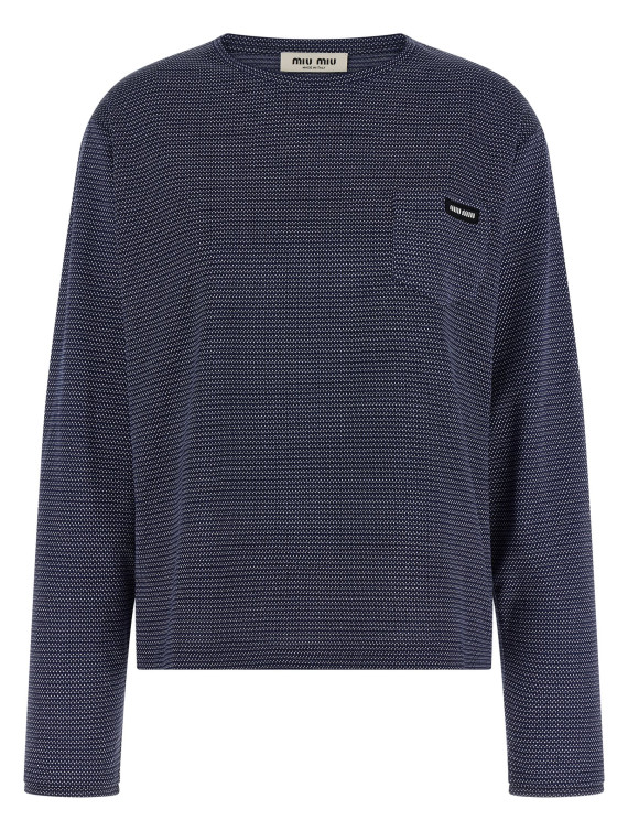 Футболка MIU Jacquard jersey t-shirt (MJLA47SOOO19J4F0X32) #1