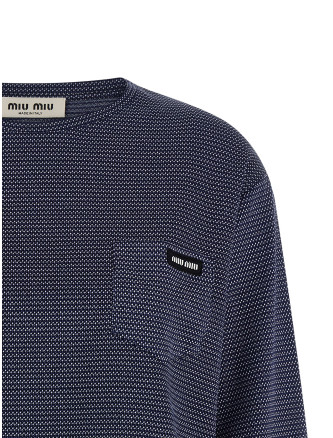 Футболка MIU Jacquard jersey t-shirt (MJLA47SOOO19J4F0X32) #