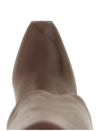 Высокие сапоги MCQUEEN Horn heel boots (862746WHAFA2000) #