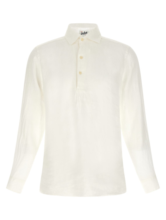 Поло MC2 SAINT BARTH 'Raphael' (RAPHAELPOLOLONGLINEN01WHITE) #1