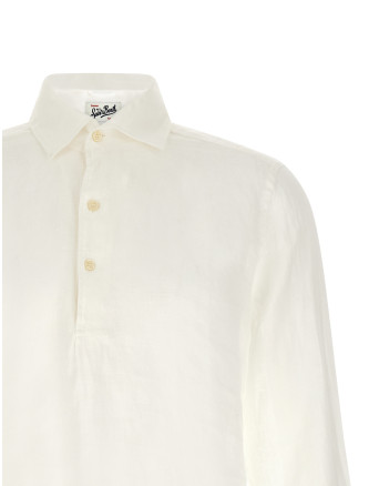 Поло MC2 SAINT BARTH 'Raphael' (RAPHAELPOLOLONGLINEN01WHITE) #