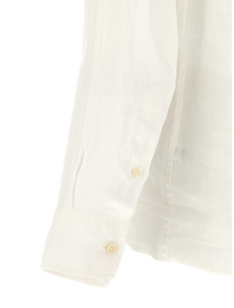 Поло MC2 SAINT BARTH 'Raphael' (RAPHAELPOLOLONGLINEN01WHITE) #