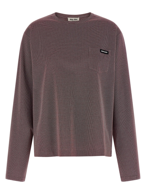 Футболка MIU Jacquard jersey t-shirt (MJLA47SOOO19J4F0X97) #1