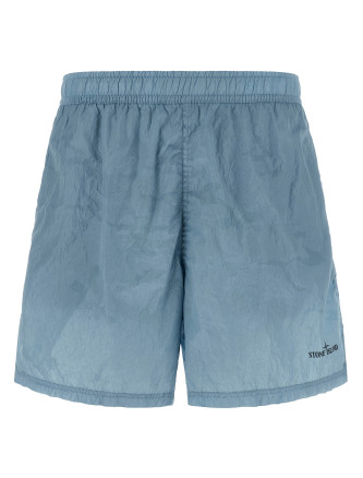 Пляжная одежда STONE ISLAND Logo print swim shorts
