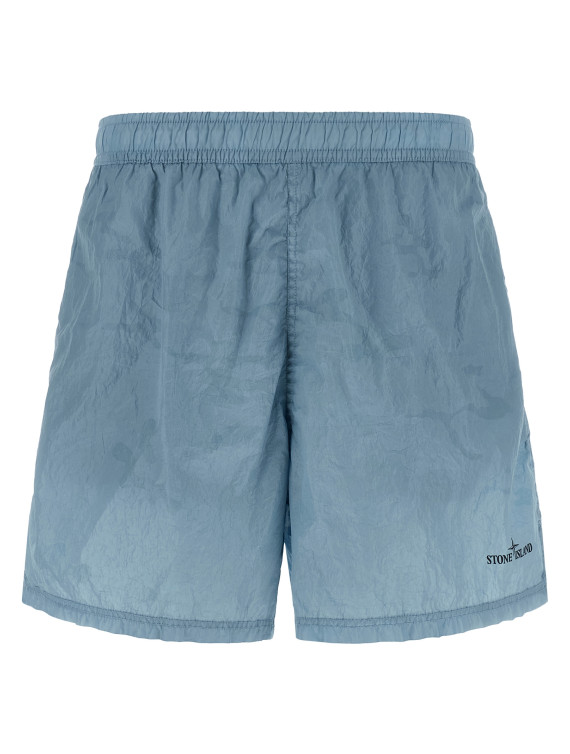 Пляжная одежда STONE ISLAND Logo print swim shorts (L1S15B100002S0E13V004A) #1