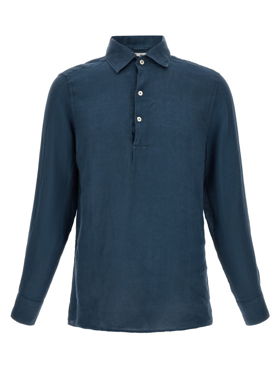 Поло MC2 SAINT BARTH 'Raphael' (RAPHAELPOLOLONGLINEN61BLUENAVY) #1