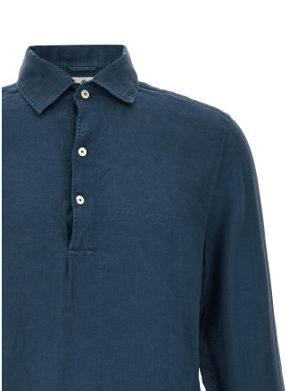 Поло MC2 SAINT BARTH 'Raphael' (RAPHAELPOLOLONGLINEN61BLUENAVY) #