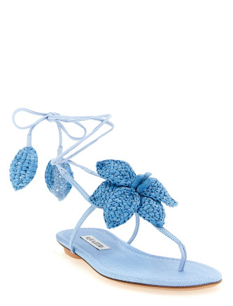 Плоские сандалии AQUAZZURA 'Calypso' (CAOFLAS0WRNBABYBLUE) #