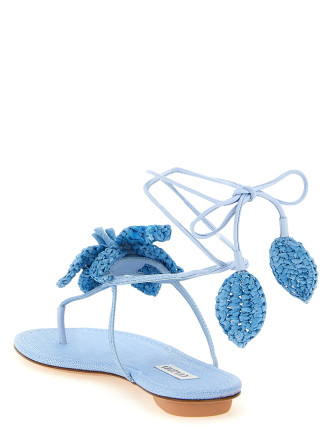 Плоские сандалии AQUAZZURA 'Calypso' (CAOFLAS0WRNBABYBLUE) #