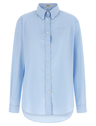 Рубашка, блузка MIU Logo embroidery shirt