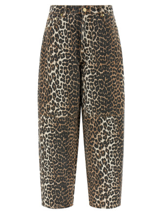 Джинсы GANNI 'Leopard Printed Stary'