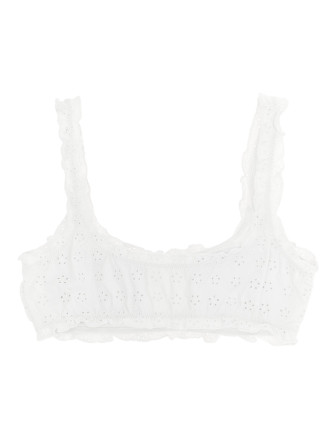 Пляжная одежда POLO RALPH LAUREN Broderie bikini top (21692448WHITE) #