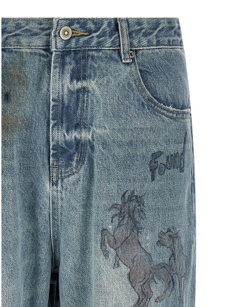 Джинсы FOUND 'Hand Art' (FOSS26DP060126371) #