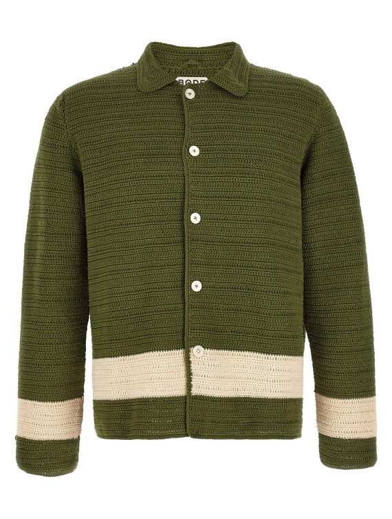 Рубашка, блузка BODE 'Marsh' (MRS26KT013GREENCREAM) #1