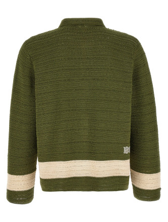 Рубашка, блузка BODE 'Marsh' (MRS26KT013GREENCREAM) #