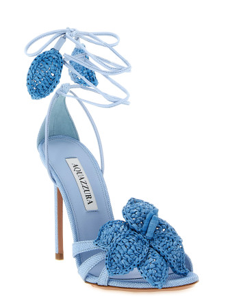 Босоножки на высоком каблуке AQUAZZURA 'Calypso' (CAOHIGS0WRNBABYBLUE) #