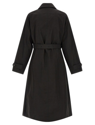 Пальто, тренч SSSTEIN Technical fabric trench coat (ST1372BLACK) #