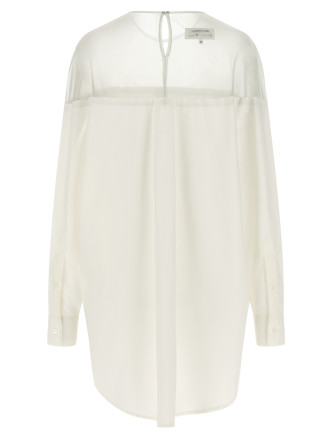 Рубашка, блузка MM6 MAISON MARGIELA Tulle insert shirt (S62NH0053M35256101) #