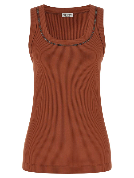 Повседневный топ BRUNELLO CUCINELLI 'Shiny Trim' (MG902BW710C8604) #1