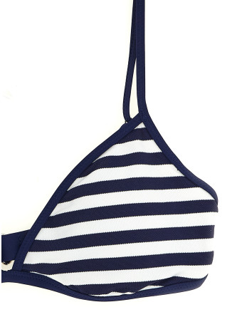 Пляжная одежда POLO RALPH LAUREN Striped bikini top (21451536WHITENAVY) #