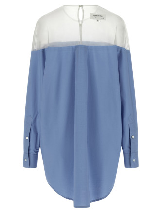 Рубашка, блузка MM6 MAISON MARGIELA Tulle insert shirt (S62NH0053M35256471) #