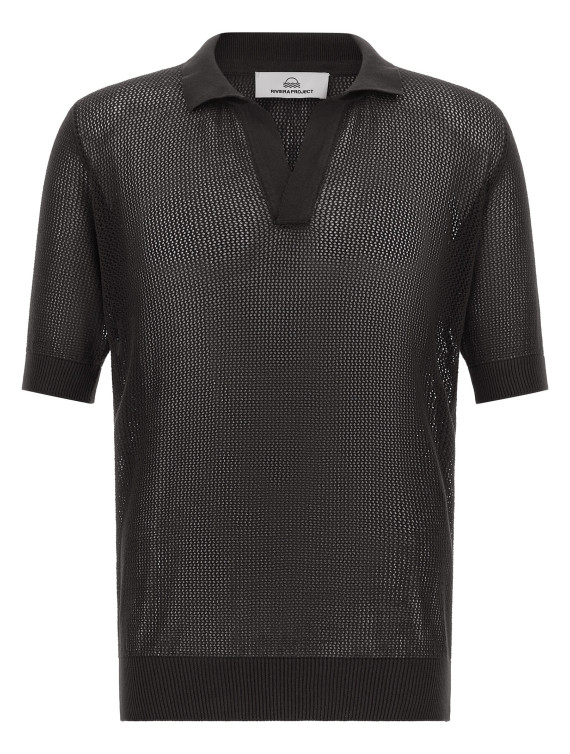 Поло RIVIERA PROJECT Openwork cotton polo shirt (PR74000RA24) #1