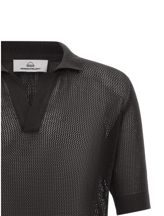 Поло RIVIERA PROJECT Openwork cotton polo shirt (PR74000RA24) #