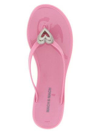 Шлепанцы MACH & MACH 'Double Heart' (SS26S088805GUMPNK) #