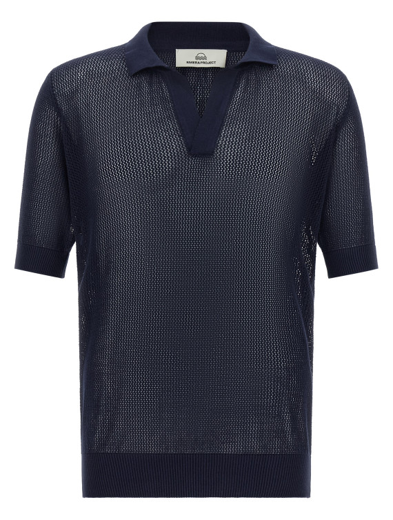 Поло RIVIERA PROJECT Openwork cotton polo shirt (PR74000RA23) #1