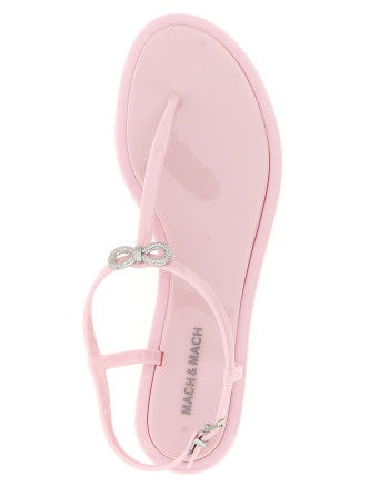 Плоские сандалии MACH & MACH 'Double Bow' (SS26S114205GUMPNK) #