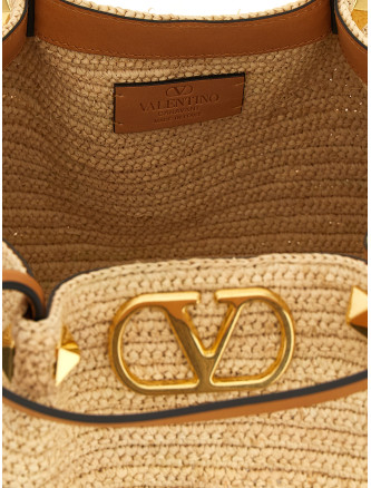 Сумка-тоут VALENTINO GARAVANI Shopping Valentino Garavani medium raffia (W2B0T01QCLQZW) #