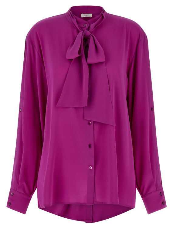 Рубашка, блузка DI.LA3 PARI' Crêpe de chine shirt (C69FUXIA) #1
