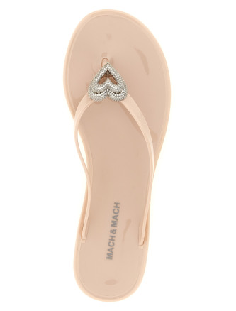 Шлепанцы MACH & MACH 'Double Heart' (SS26S088805GUMNUD) #