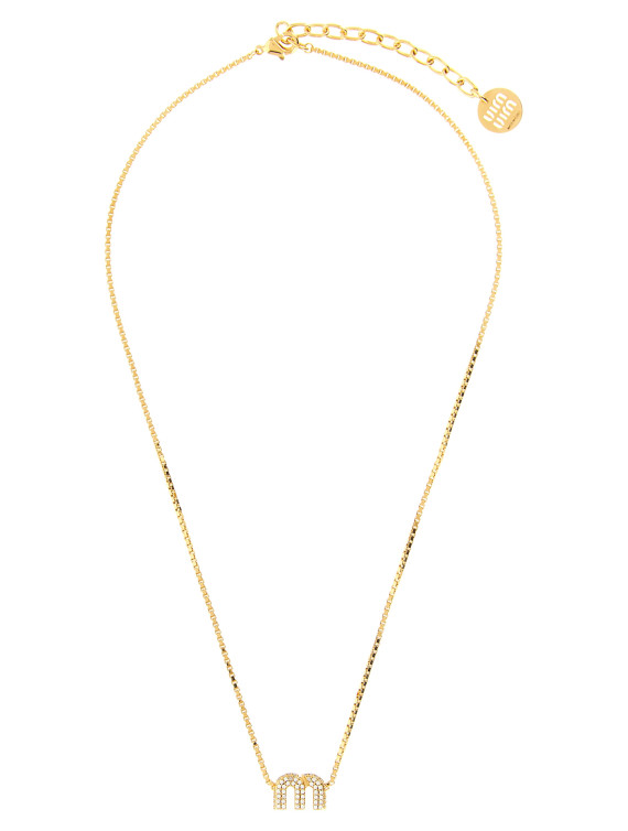 Ожерелье MIU Strass logo necklace (5IC3052DNCF0NXA) #1