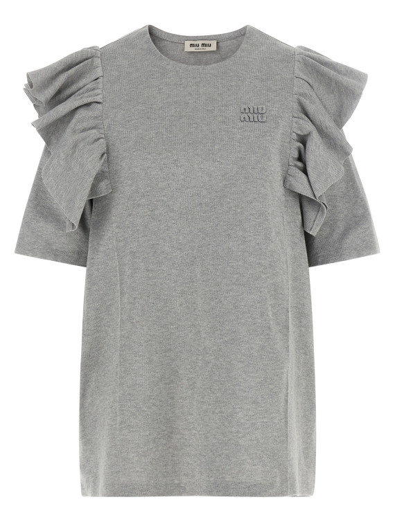 Мини MIU Ruffle dress (MMA932SOOO19PMF0K44) #1