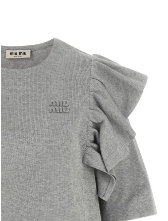 Мини MIU Ruffle dress (MMA932SOOO19PMF0K44) #