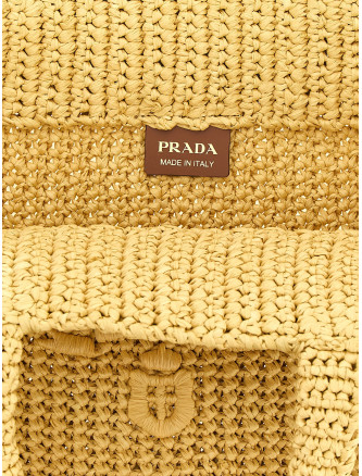 Сумка-тоут PRADA Crochet raffia shopping bag (1BG392VOUL2C2TF05IA) #