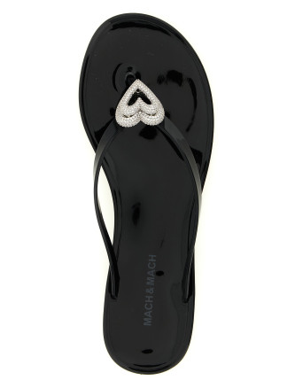 Шлепанцы MACH & MACH 'Double Heart' (SS26S088805GUMBLK) #