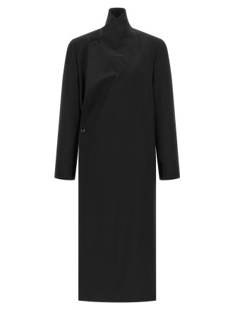 Пальто, тренч LEMAIRE Wool crêpe coat (CO1150LF1537BK990) #