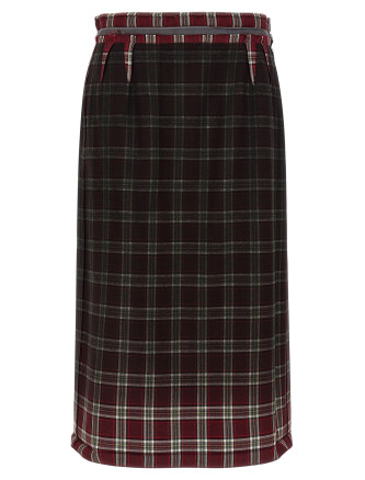 Миди MAISON MARGIELA Check skirt