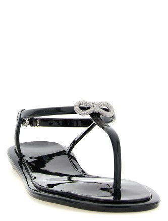 Плоские сандалии MACH & MACH 'Double Bow' (SS26S114205GUMBLK) #