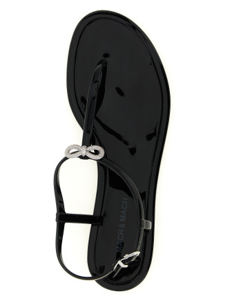 Плоские сандалии MACH & MACH 'Double Bow' (SS26S114205GUMBLK) #
