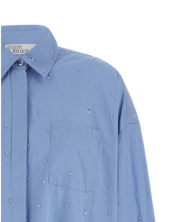 Рубашка, блузка GIUSEPPE DI MORABITO Crystal shirt (06PSED913R1640682) #