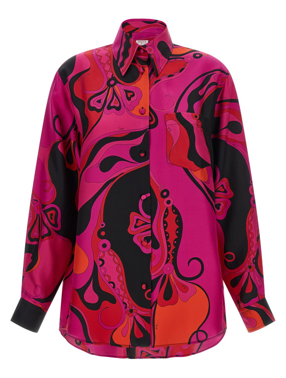 Рубашка, блузка EMILIO PUCCI Patterned silk shirt (6HRJ126H731026) #1