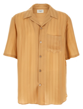 Көйлек, блузка SAINT LAURENT Striped silk shirt