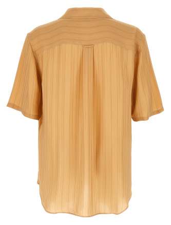 Рубашка, блузка SAINT LAURENT Striped silk shirt (860621Y7J399096) #