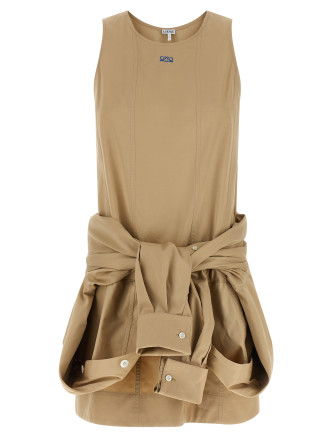Мини LOEWE Layered construction dress (S540Y09XV12200) #